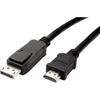 Audio kabel Value DisplayPort kabel Konektor DisplayPort, Zástrčka HDMI-A 1.50 m černá 11.99.5779 stíněný Kabel DisplayPort
