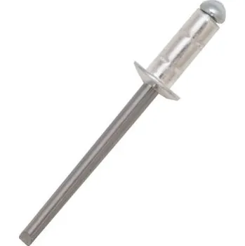 Nýt Nýt, délka nýtu: 13mm, Šedá, Prostý Slepý, průměr nýtu: 4mm