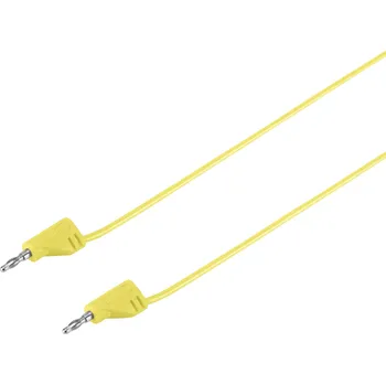 Měřicí kabel VOLTCRAFT MSB-200 měřicí kabel lamelová zástrčka 2 mm lamelová zástrčka 2 mm 30.00 cm žlutá 1 ks