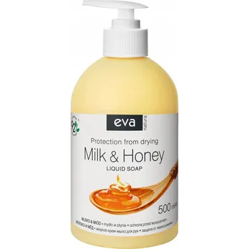 Koupelová kosmetika Eva Natura Tekuté mýdlo Mléko a Med 500 ml