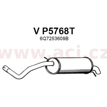Zadní díl výfuku zadní díl výfuku TYLL - 00154 (V P5768T) (V P5768T)