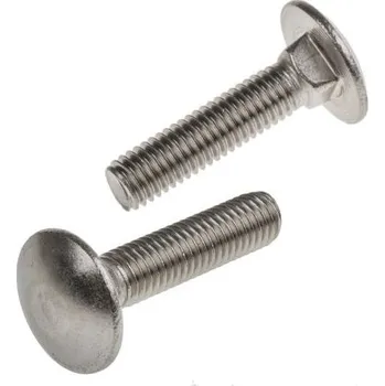 Šroub Vratový šroub, Prostý, Nerezová ocel, M8, délka: 35mm