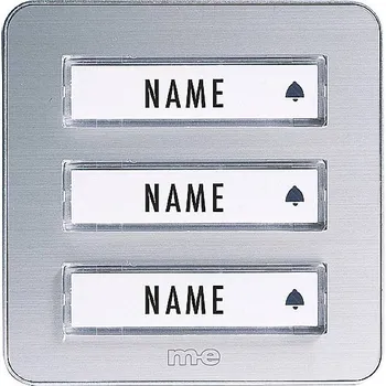 Domovní zvonek m-e modern-electronics 41082 bezdrátový zvonek vysílač osvětlený, se jmenovkou