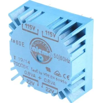 Transformátor Toroidní transformátor, počet výstupů: 2, sekundární napětí: 2 x 22V ac, Plošný spoj, Kolík, 39.6 x 39.6 x 18.5mm