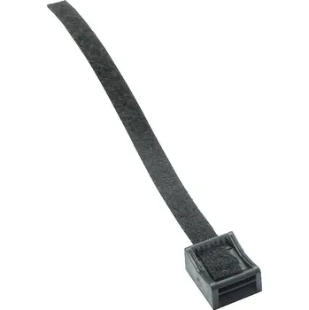 Zip Hebotec HEBOTEC podstavec s lepicí páskou, ke spojování, se soklem, k našroubování, háčková a flaušová část, (š x v) 30 mm x 300 mm, černá, 1 ks