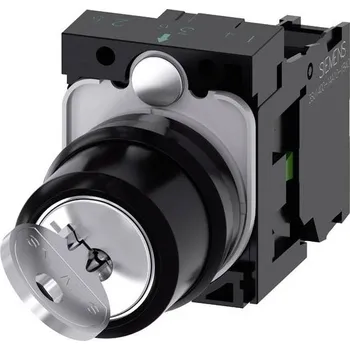 Siemens 3SU11004BF111BA0 3SU1100-4BF11-1BA0 klíčový spínač plastový přední prstenec černá, šedá 1 x 90 ° na klíč 1 ks