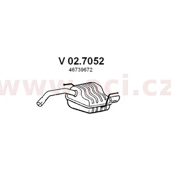 Zadní díl výfuku zadní díl výfuku ASSO/VENEPORTE (V 02.7052) (V 02.7052)