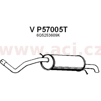 Zadní díl výfuku zadní díl výfuku TYLL - 00141 (V P57005T) (V P57005T)
