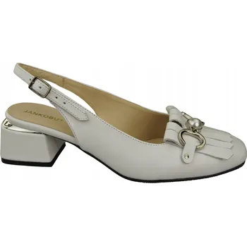 Dámské sandále Dámské sandály bílé zdobené třásněmi z přírodní kůže 208