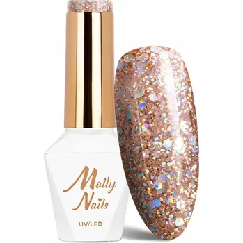 Přípravek na nehty Molly Nails Hybridní lak 8 g - Č. 33 Rose Gold