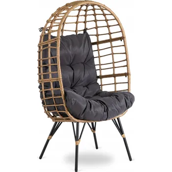 Zahradní nábytek Zahradní křeslo Mebel Elite technorattan šedé