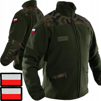 Dámská mikina VOJENSKÁ FLÍSOVÁ MIKINA V MASKÁČOVÝ MIKINA + VLAJKY vel. XS