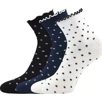 SOPHIA kotníkové ponožky s volánkem Lonka - PUNTÍKY