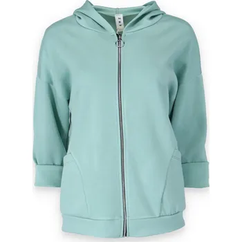 Dámské oblečení Mikina s kapucí na zip 19642 barva: žlutá světlá