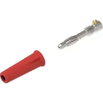 Krokosvorka Electro PJP 1060-C-CD1-R banánkový konektor zástrčka, rovná Ø pin: 4 mm červená 1 ks