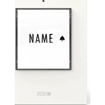 Domovní zvonek m-e modern-electronics 41430 tlačítka zvonku osvětlený, se jmenovkou bílá