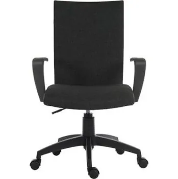 Manažerská židle, Černá s nastavitelnou výškou na kolečkách Textilie, výška sedadla 43 → 52cm RS PRO