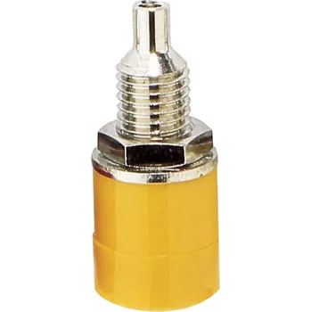 Příslušenství k měřicímu přístroji TRU COMPONENTS zdířka pro banánek zásuvka, vestavná vertikální Ø pin: 4 mm žlutá 1 ks