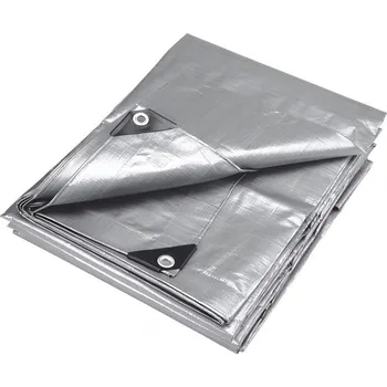 Krycí plachta MAGG PKS2000304 Plachta krycí s kovovými oky 200g/m2 - stříbrná - 3x4m