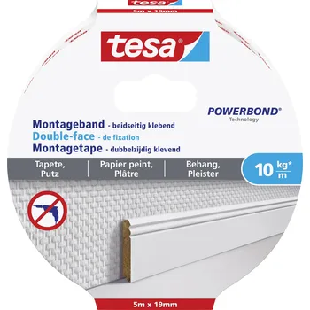 Izolační páska tesa WALLPAPER 77743-00000-00 montážní páska tesa® POWERBOND bílá (d x š) 5 m x 19 mm 1 ks