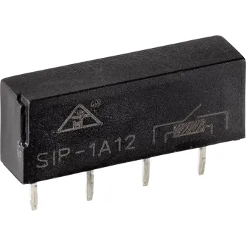 Relé TRU COMPONENTS SIP1A12 relé s jazýčkovým kontaktem 1 spínací kontakt 12 V/DC 0.5 A 10 W SIP-4