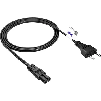 Prodlužovací kabel Akyga napájecí kabel [1x Euro zástrčka - 1x IEC C7 zásuvka] 1.5 m černá