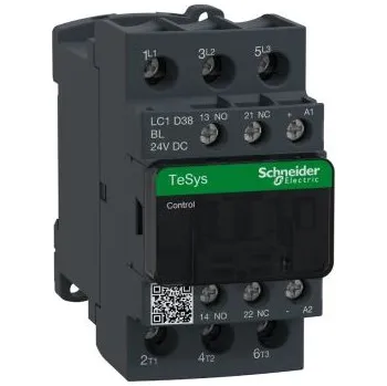 Měnič napětí 1NO plus 1NCStykač 3P s 1NO plus 1NC kontakty 38 A napětí ve vinutí 24 V dc