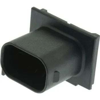 Elektrický konektor Automobilový konektor 4cestný barva Černá Samec Průchozí otvor izolace pájením 2řadý