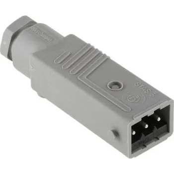 Elektrická zásuvka Průmyslový napájecí konektor, řada: ST Zástrčka, Kabelová montáž, Samec, formát pólů: 3P plus E, orientace těla: přímý barva