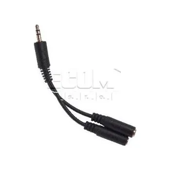 Audio kabel KAB.ROZD.3,5 JACK M - 2XF 10CM