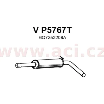 Střední díl výfuku střední díl výfuku TYLL - 00153 (V P5767T) (V P5767T)