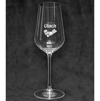 Sklenice Sklenička na víno Strix 360 ml s logem a ryskami