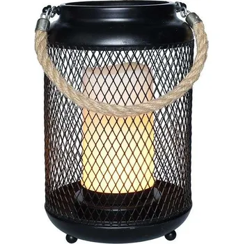 Lampička Stolní lampa Solight černá LED 20 cm se žárovkou, industriální styl