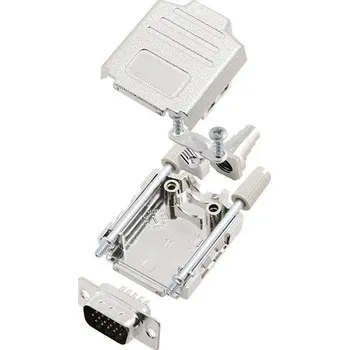 Amphenol L17DPPK09-M plus L717HDE15P sada D-SUB kolíkové lišty 180 ° Pólů: 15 pájecí kalíšek 1 ks