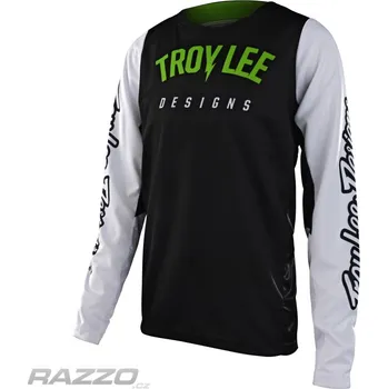 cyklistický dres Dětský dres TroyLeeDesigns GP Pro Jersey Youth Boltz Black White KM