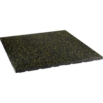 Gumová fitness podlaha HMS POS35 černá / žlutá