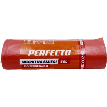 Pytle na odpadky Pytle na odpadky 60L 60x70cm červené 10 Ks Perfecto
