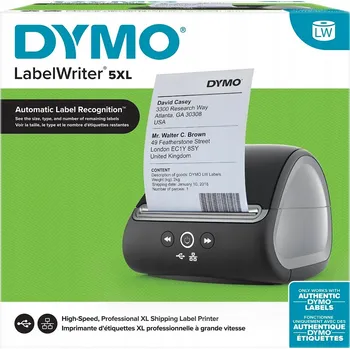 Tiskárna štítků Termální tiskárna etiket Dymo LabelWriter 5XL USB + LAN