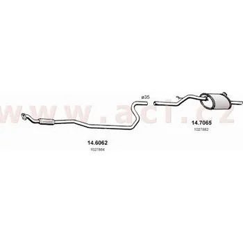 Zadní díl výfuku zadní díl výfuku ASSO/VENEPORTE (V 14.7065) (V 14.7065)