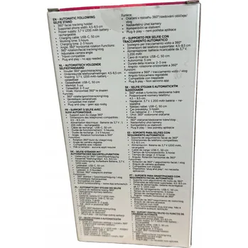 IP kamera AUTOMATICKÝ STOJAN NA Selfie DRŽÁK PRO SLEDOVÁNÍ OBLIČEJE 360 STUPŇŮ