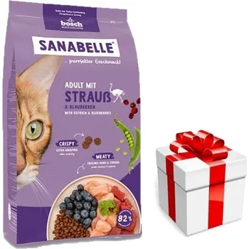 BOSCH Sanabelle Adult Pštros 8kg + překvapení pro kočku GRATIS
