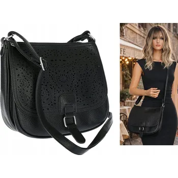 Kabelka HERISSON kabelka z eko kůže černá