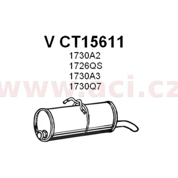 Zadní díl výfuku zadní díl výfuku ASSO/VENEPORTE (V CT15611) (V CT15611)
