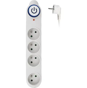 Solight přepěťová ochrana, 150J, 4 zásuvky, 1,5m, bílá - PO46