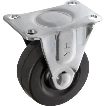 Pojezdové kolečko TOOLCRAFT TO-5137890 Pevné kolečko s konstrukční deskou 50 mm, gumové nosnost (max.): 50 kg