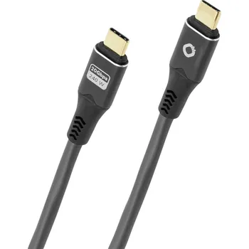 Datový kabel Oehlbach Kabel USB-C USB-C ® zástrčka 2 m antracitová stínění pletivem, 8K UHD D1C9369