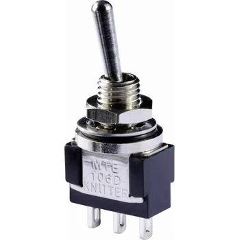 vypínač Knitter-Switch MTE 106G MTE 106G páčkový spínač 250 V/AC 3 A 1x (zap)/vyp/(zap) IP67 bez aretace/0/bez aretace 1 ks