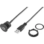 TRU COMPONENTS USB-20-BK USB 2.0 zásuvka, typ A, vestavná Množství: 1 ks