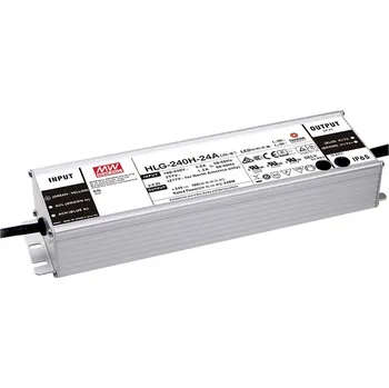 Příslušenství pro LED osvětlení MEAN WELL HLG-240H-24AB LED driver konstantní napětí 240 W 5 - 10 A 22.4 - 25.6 V/DC stmívatelný, stmívací funkce 3v1 , nastavitelný, PFC spínací obvod ,