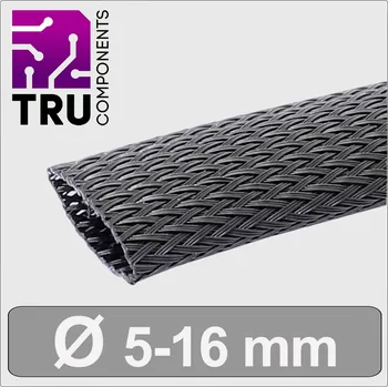 TRU COMPONENTS TC-13377548 T24CA103 ochranný oplet černá polyester 5 do 16 mm metrové zboží